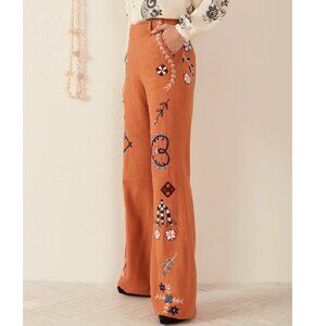 Alix of Bohemia *NEW* Charlie Sienna Poppy Embroidered Pant